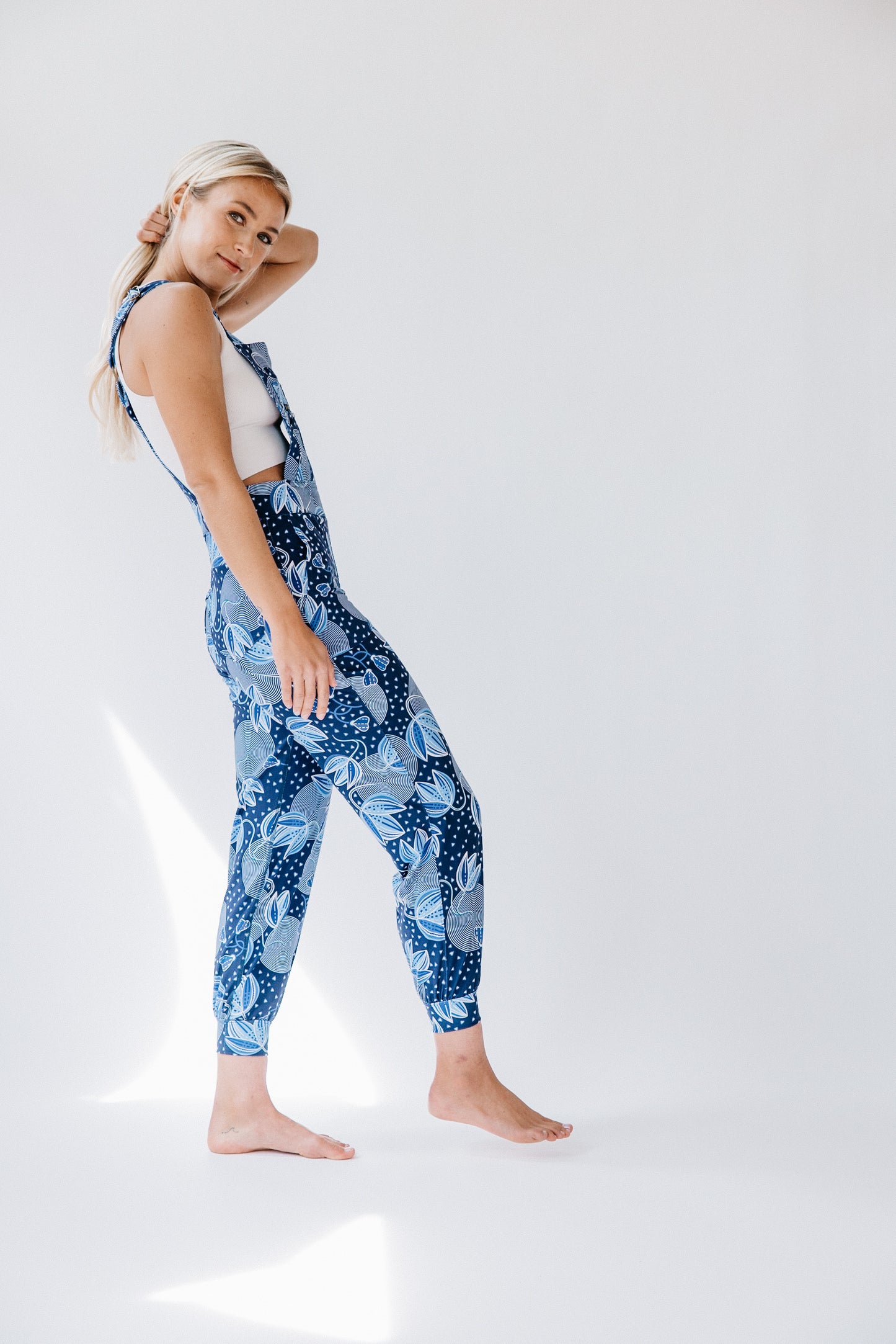Overall Jumpsuit in Blue Lotus