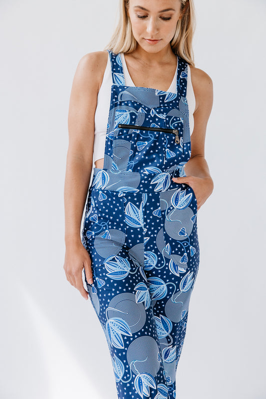 Overall Jumpsuit in Blue Lotus