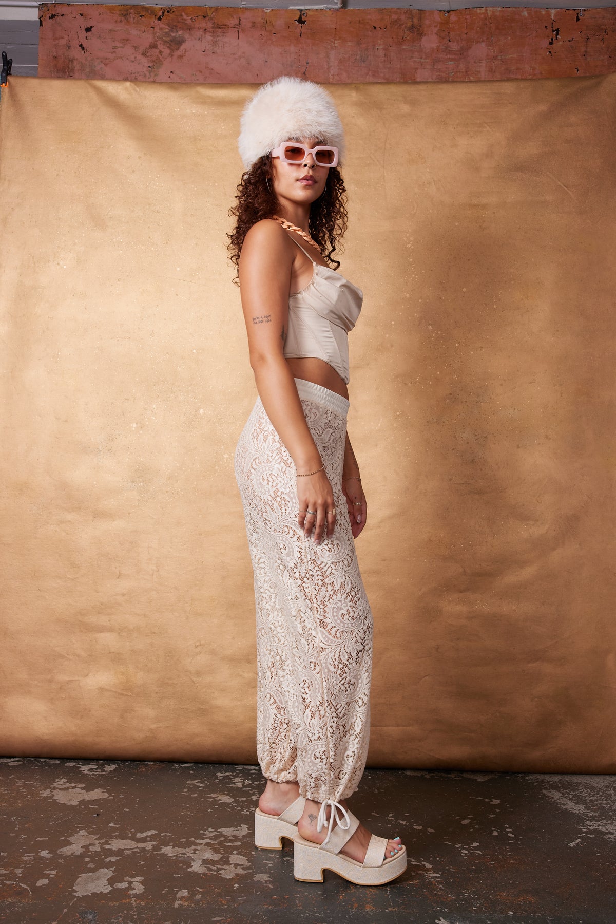 Lace Dream Pants - Cream