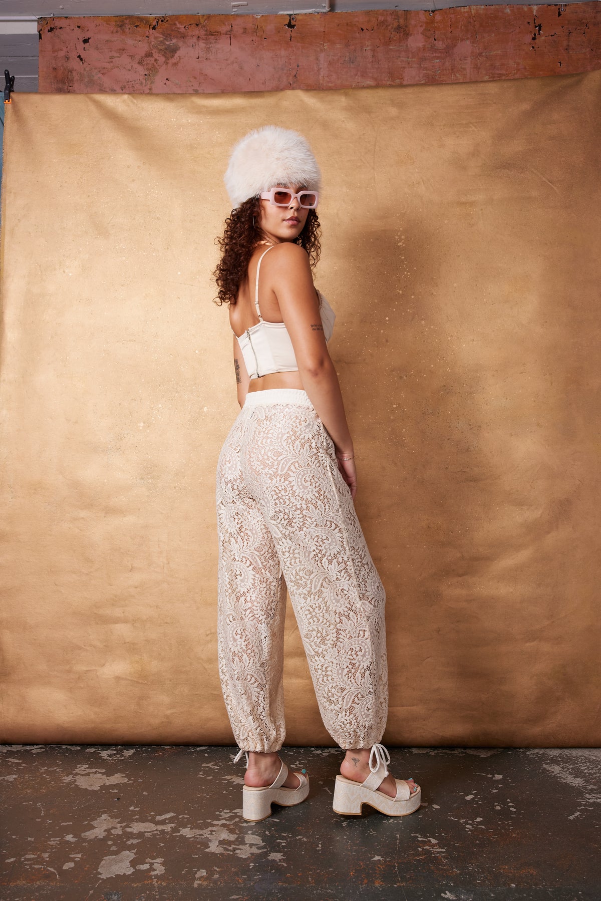 Lace Dream Pants - Cream