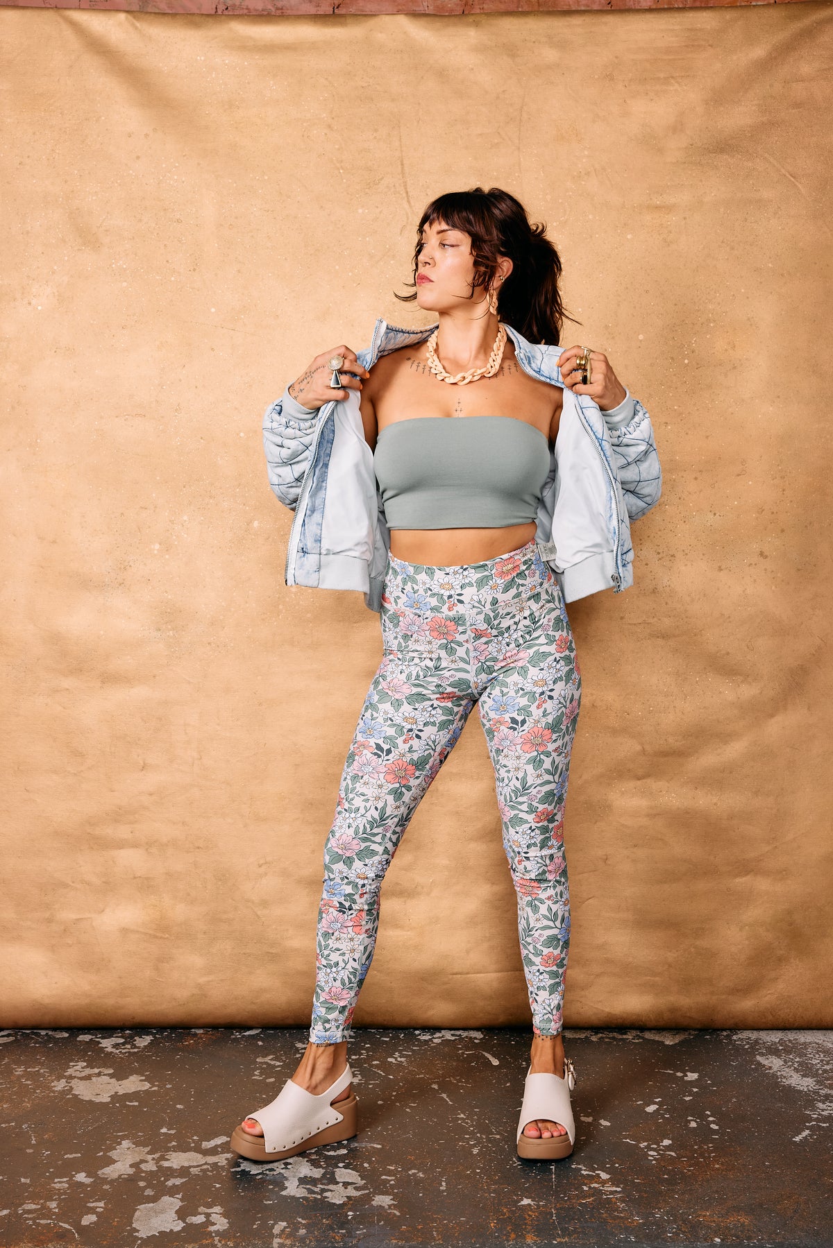 High Rise Leggings - Sweet Floral