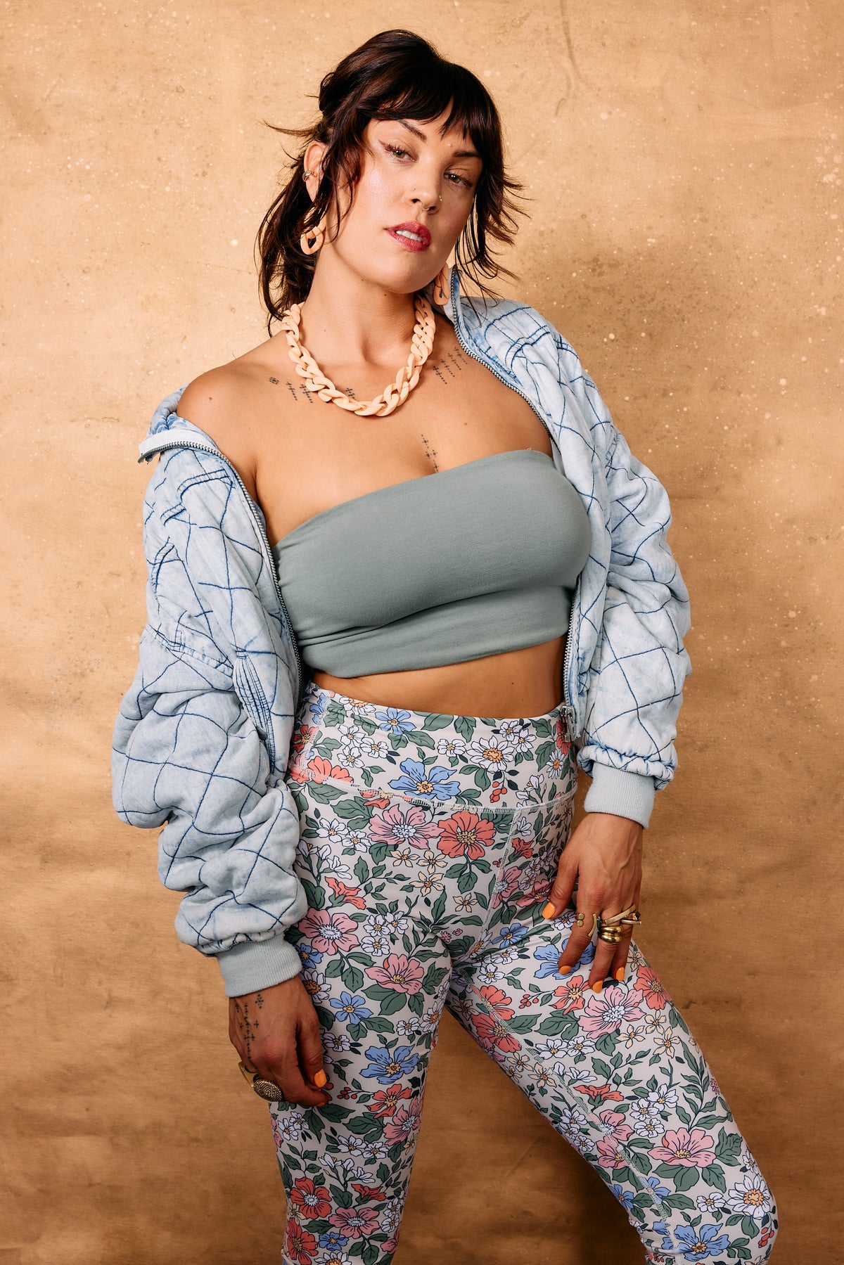 High Rise Leggings - Sweet Floral