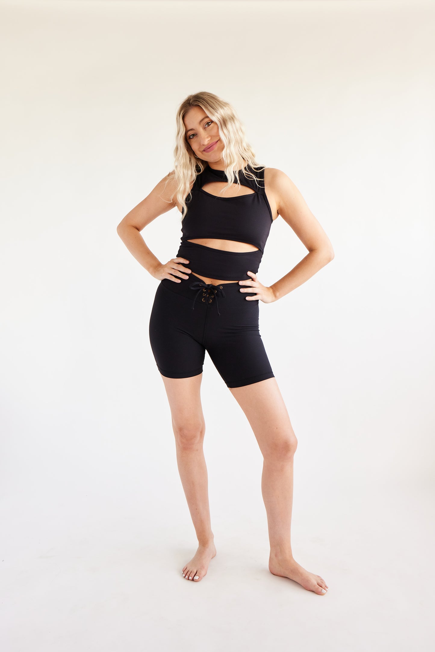 Lace Up Swaay Shorts - Black