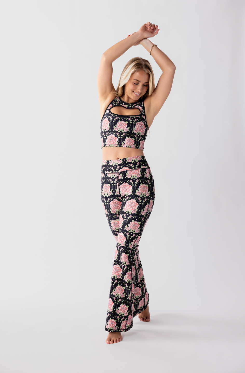 Flare Pants - Midnight Rose