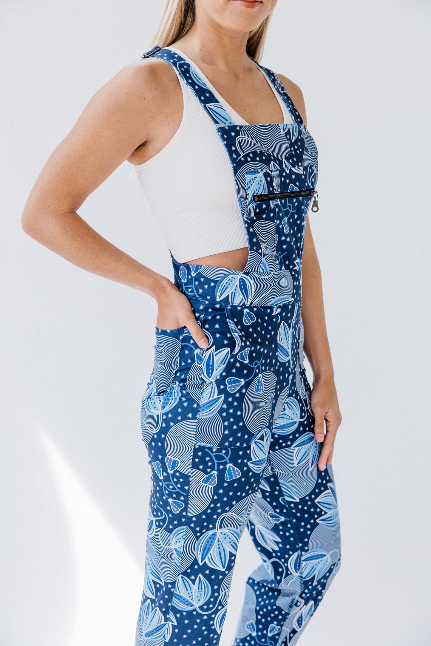 Overall Jumpsuit in Blue Lotus