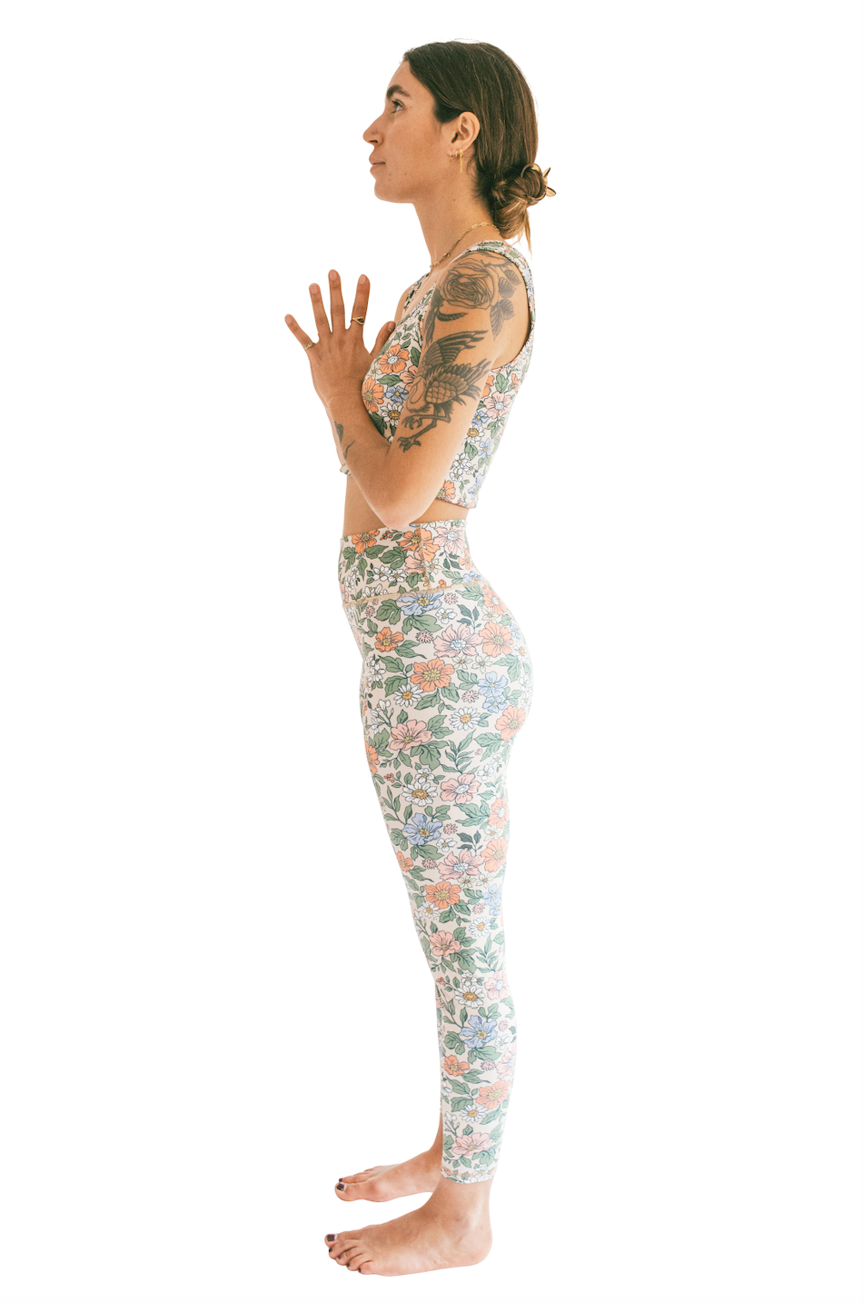 Women's Eco-Friendly High Rise Leggings - Sweet Floral – Swaay